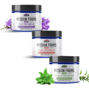 Three-pack of CBD Creams – Pure, Relieve, and Rest CBD Creams