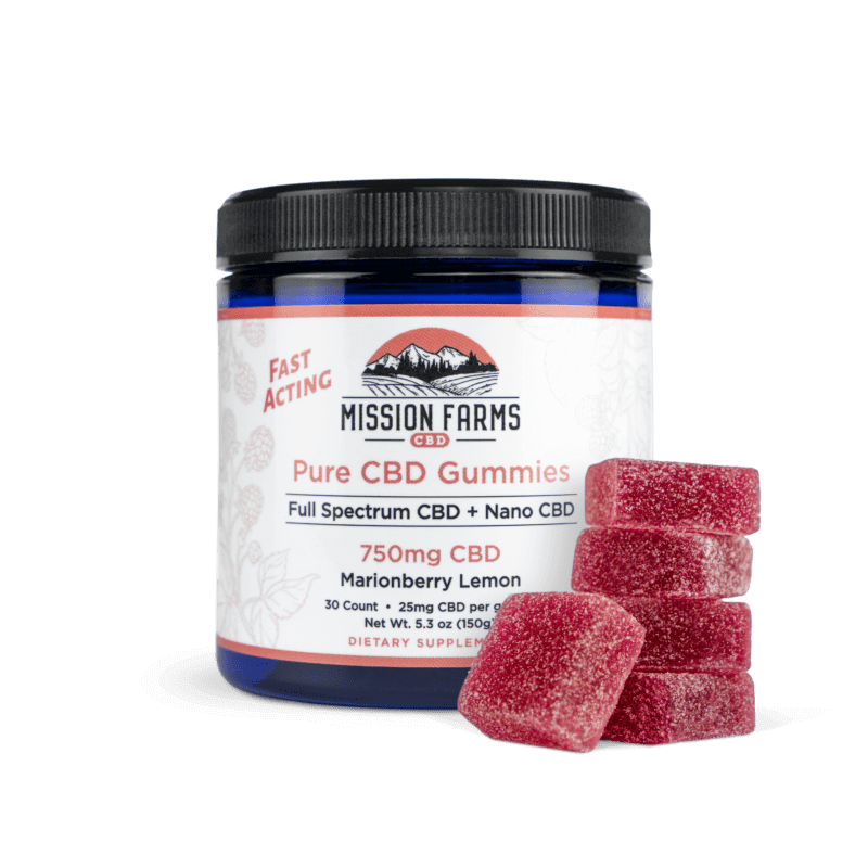 Pure CBD Gummies - With Gummies - Marionberry Lemon