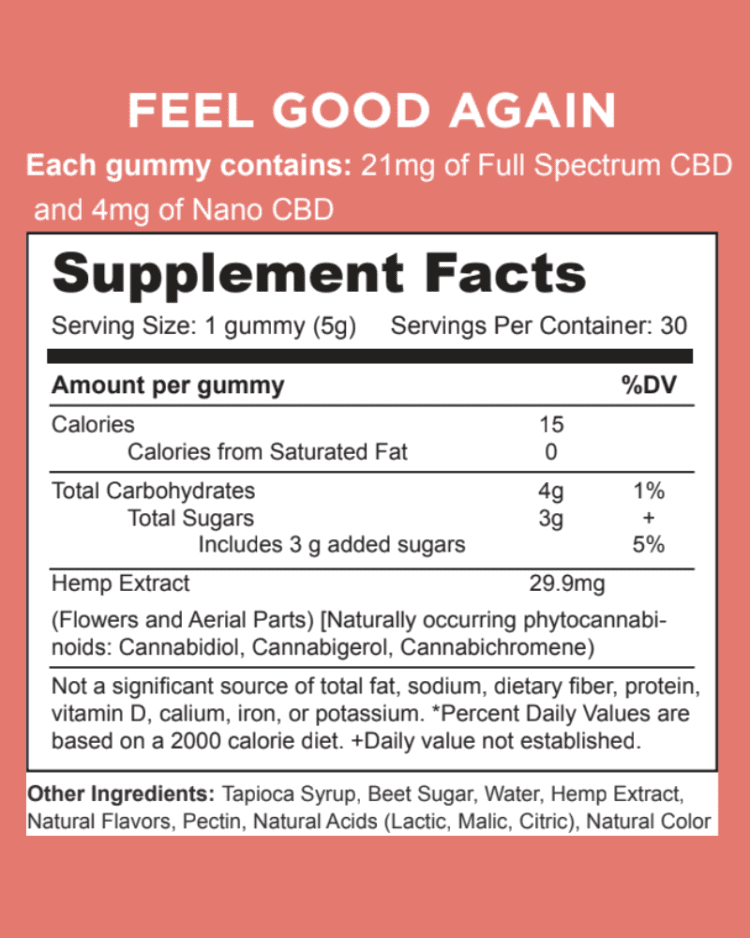 Pure Gummies Label - Mission Farms CBD