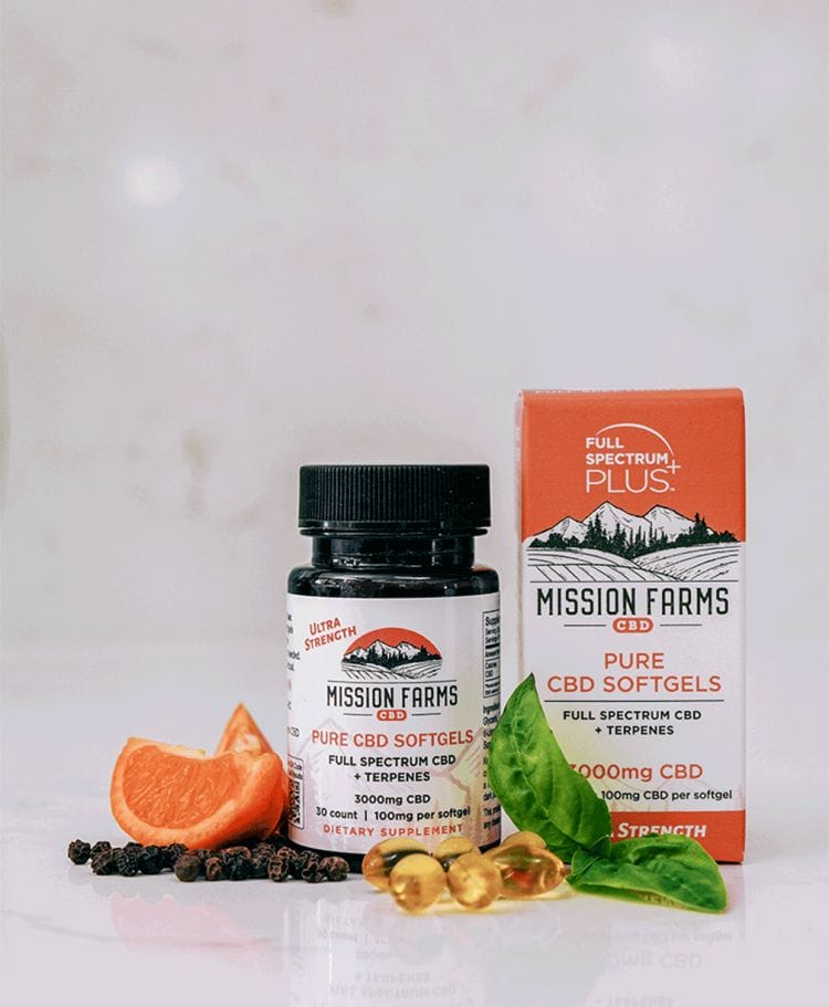 Mission Farms CBD - Pure CBD Softgels Dietary Supplement