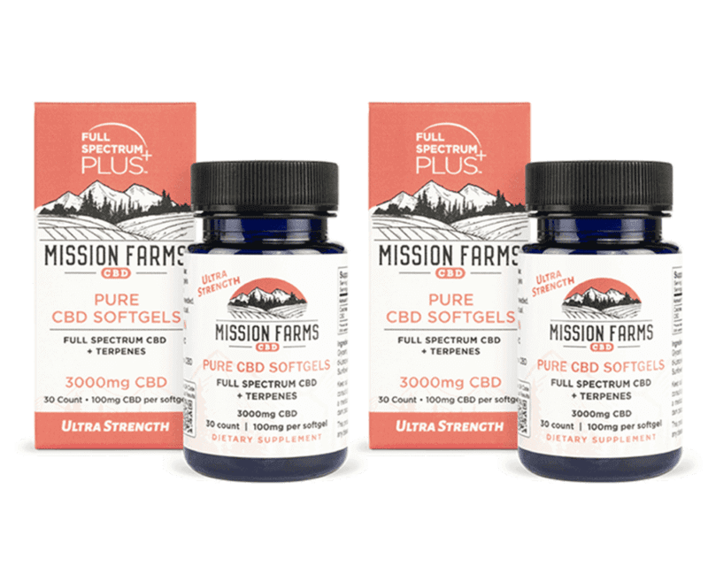 Pure CBD Softgels - 100mg per softgel - Mission Farms CBD