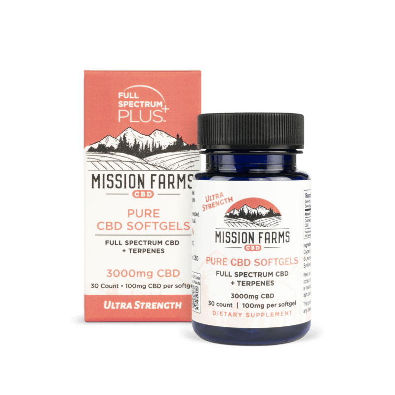 Pure CBD Softgels 3000mg - Mission Farms CBD